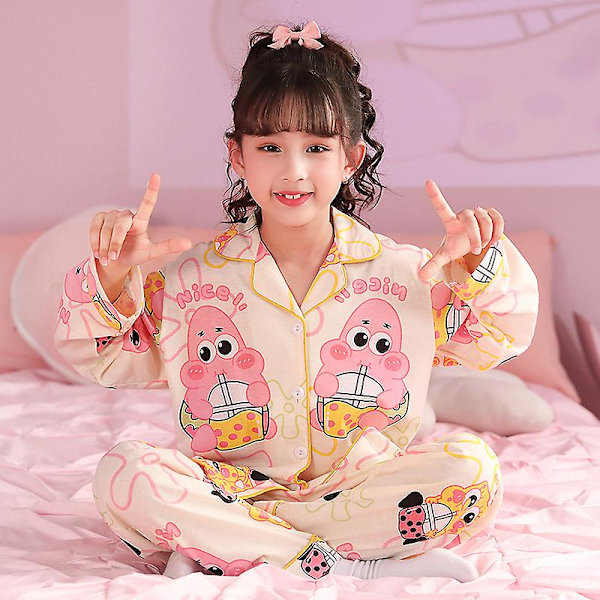 Sanrioes Anime Cinnamoroll Kuromi Barn Pyjamas Set Cartoon Kawaii Pojke Flicka Sovkläder Barn Hemkläder Termisk Underkläder NM-7SSDW NM-7SSDW 16