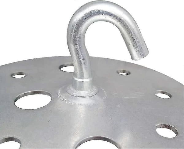 Metall Rund Bas Takkrok 90mm Heavy Duty Kandelaberkrok Montering, 2 Stycken