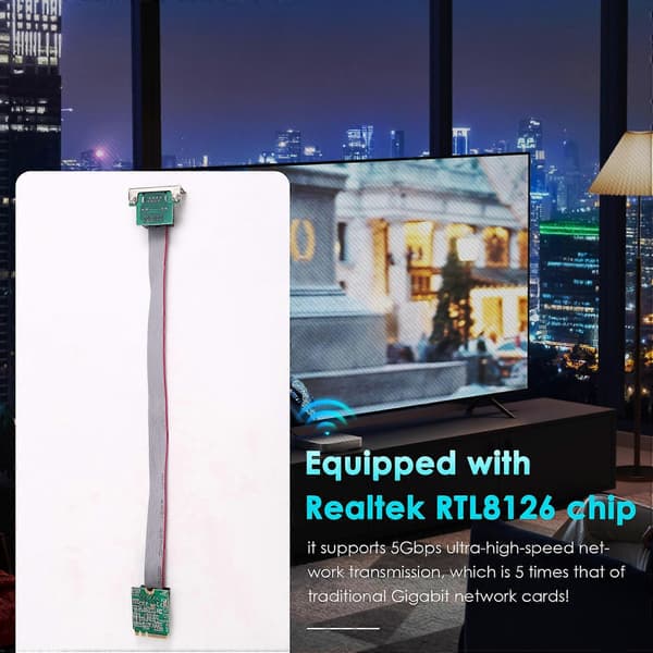 M.2 A+E KEY 5Gbps Gigabit Ethernet netværkskort RTL8126-chip understøtter PXE diskless boot til Win10/8/7