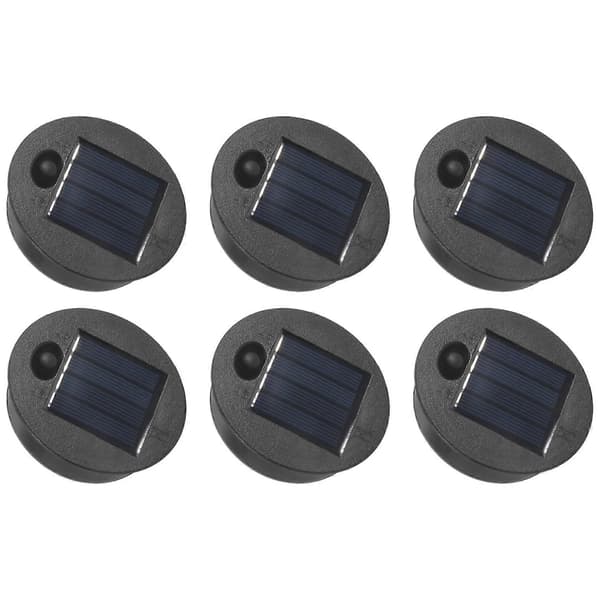 6 stk. solcellelys erstatningstopp 7 solcellelykt deler LED solcellepanel lykt lokk lys for utendørs
