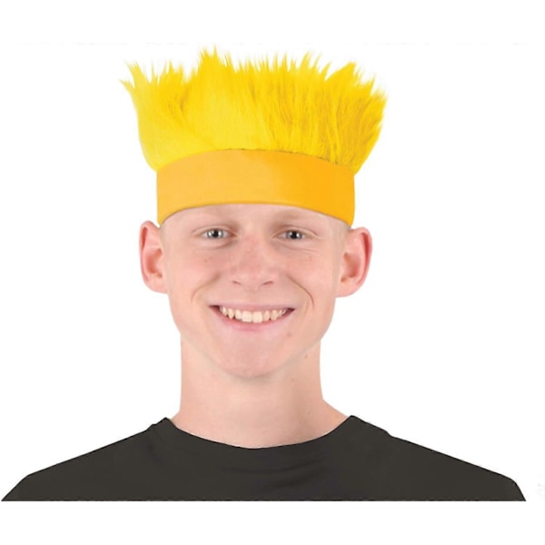 Keltainen karvainen hiuspanta