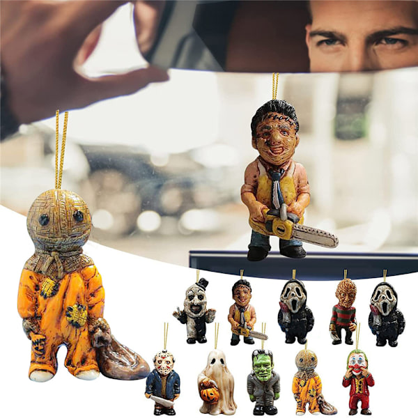 Halloween-dekorationer med läskiga ornament, statyer och figurer #7