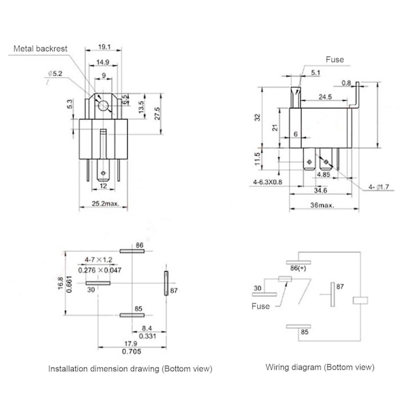 12v 30a Metallsmältning DC-spole Normalt öppen kontakt Bilrelä