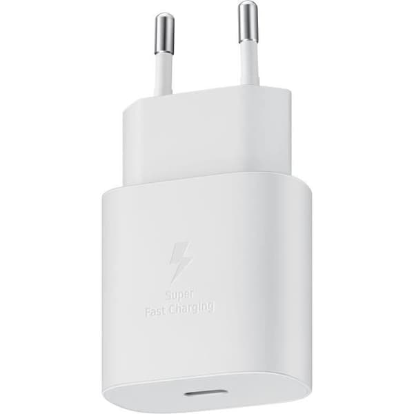 Snabb väggladdare - 25W - SAMSUNG - USB Typ-C-port (kabel ingår ej) - Vit