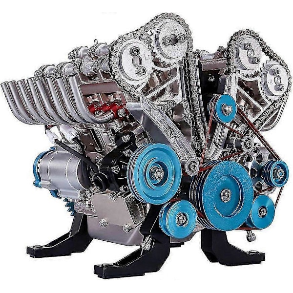 Metall Förbränningsmotor Byggsats, 1:3 V8 8 Cylinder Bilmotor Modellbygge Kompatibel med Teknikentusiaster från Tonåringar