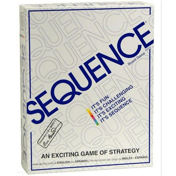 Engelsk version af SEQUENCE spillet Sequence labyrint fancy backgammon brætspil kort fest afslappet skak