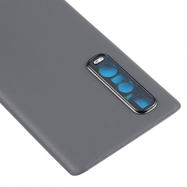 Batterilucka i lädermaterial för OPPO Find X2 Pro Black