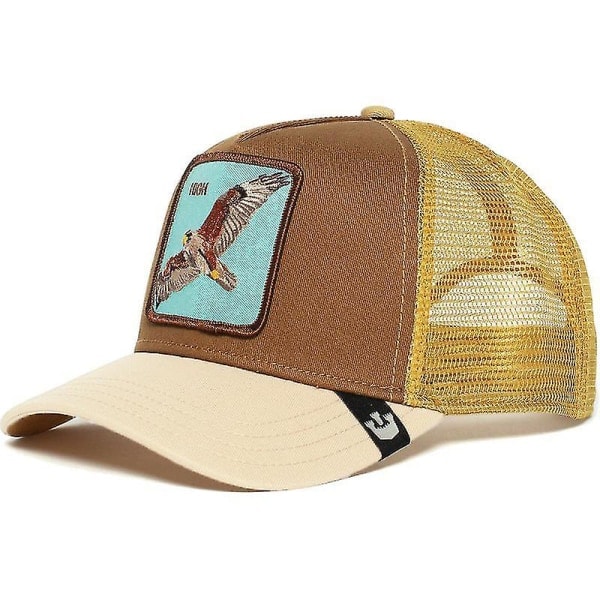 Alennusmyynti Eläin Baseball-Lippis Auringonsuojus Verkko Kirjonta Trucker Hat Flying Eagle