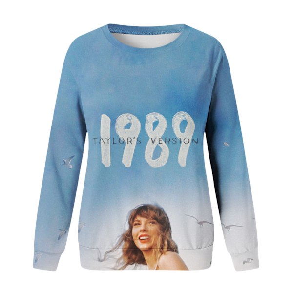 Dame Taylor Swift Hoodie Mode Sweatshirt Casual Langærmet C C S