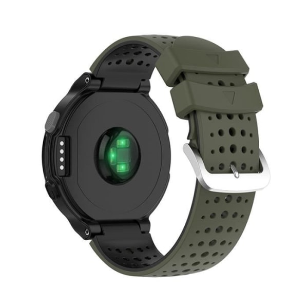 (armégrön + svart) Watch med stålspänne, med suv-skruvmejsel för Garmin Forerunner 220 230 235 620 630 735XT