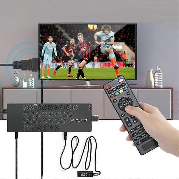 TDT HD-dekoder TDT HD HDMI-kompatibel tuner DVB T2 H265 HD-dekoder TDT HD Euroconnector Full HD 1080 Black