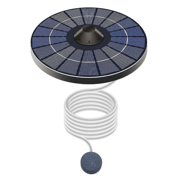 Solcellsdriven dammluftare syrepump - Vatten dammluftare akvarium syresättare