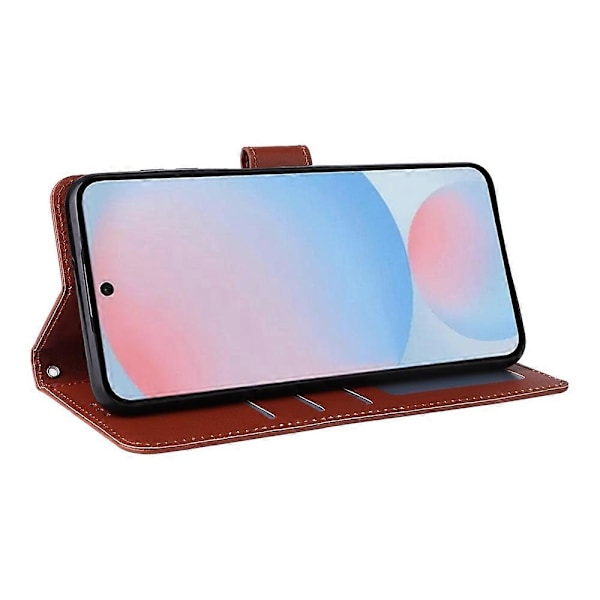 Samsung Galaxy A56 5G Kotelo Lompakko Jalusta PU Nahkainen Puhelinkotelo - Musta Multicolor Brown