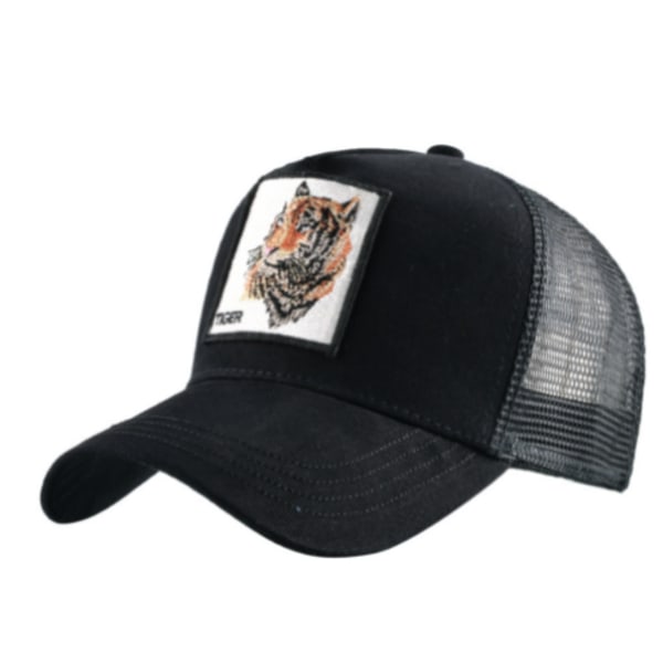 Cartoon Baseballkeps med Broderad Djur Mesh Cap Utomhus Tiger