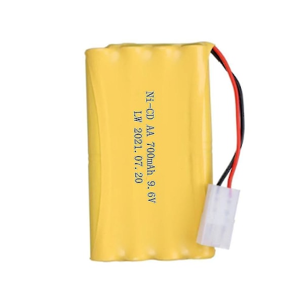 Ni-cd 9.6v 700mah Batteri + 9.6v Lader For Rc Leketøy Bil Tank Tog Robot Båt Pistol Aa 9.6v Oppladbart Batteripakke Black