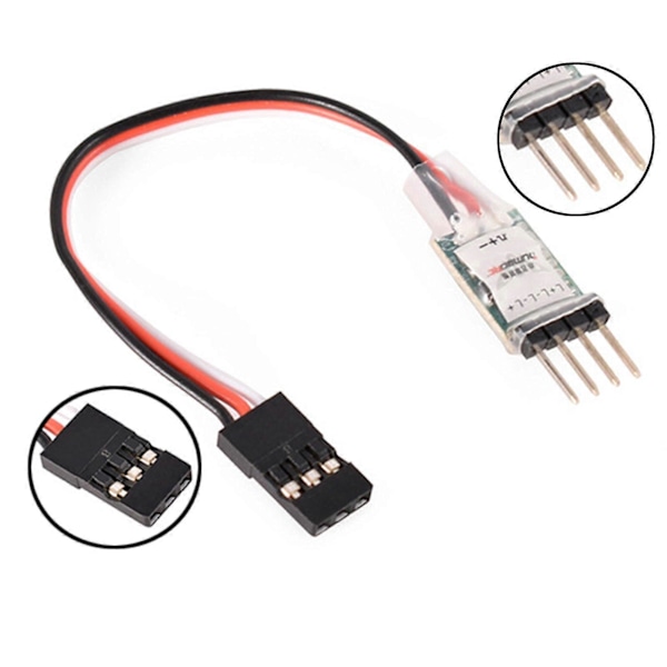 RC LED Lys Kontroller 3CH Brytersystem Modul Ledningsbryter Tilbehør RC Bil LED Lys Bryter Elektronisk Bryter Relé for RC Bil JR DuPont head