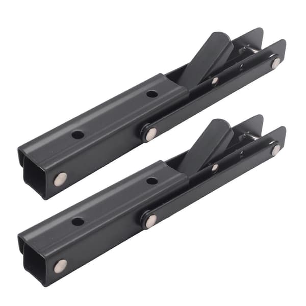 2 stk. autocamper foldebeslag bordhylde autocamper campingvogn sort finish rustfrit stål mini fold Black