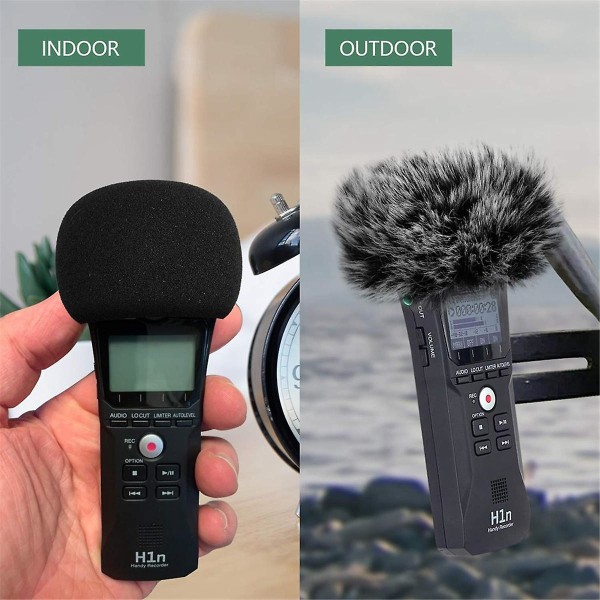 2st Mikrofon Vindruta, Vindruta Muff Cover + Skummikrofon Vindruta Cover för Zoom