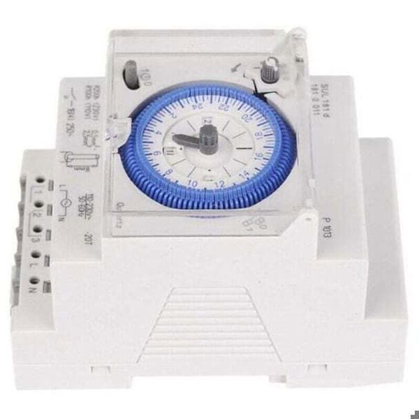 Programmerbart ur - LUSKYKA® - Automatisk programmering - DIN-skinne montering - 100-240V AC strømforsyning