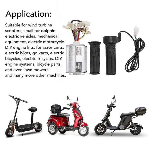 36V 1000W Børstet Motor Controller Kit til Elektrisk Trehjulet Scooter