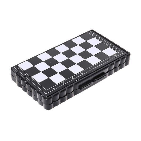 Fällbart schackbräde i miniformat Magnetiskt schackset Resebart Schack i fickformat (FMY)