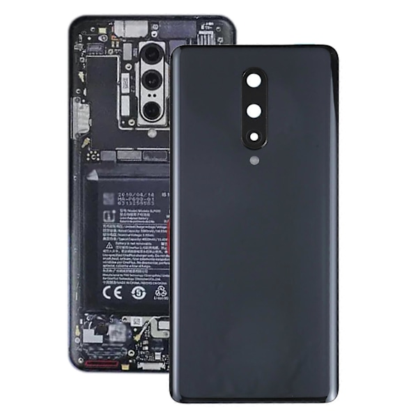 (Ny) Batterideksel for OnePlus 8 med kameralinsedeksel Black