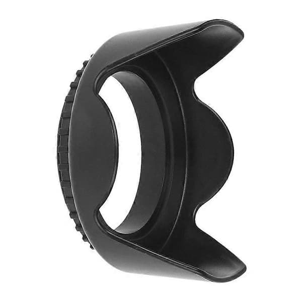 77mm vastavalosuoja kameroille (ruuvikiinnitys) (musta) Black