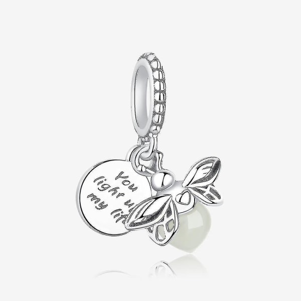 925 Sterling Silver Charms Firefly Butterfly Chameleon Pendant Pärlor Passar Pandora Armband Halsband Smycken för kvinnor