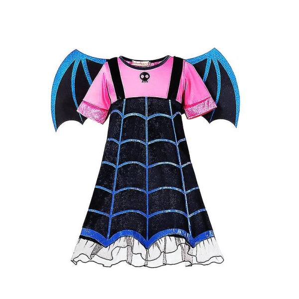 * Halloween Costume Maleficent Tutu Klänning För tjejer Cosplay Evil Queen Black Mesh Princess Dress Kids Crow Wand Maleficent