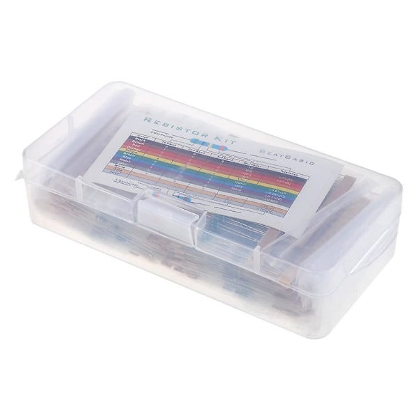 35 Værdier 1% Modstandssæt Assortiment 0 Ohm - 1M Ohm (Pakke med 1140) as described 180x85x45mm