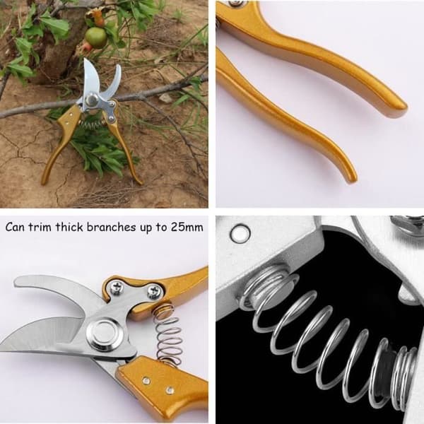 Hagesaks - Sklisikkert, rett blad - Ergonomisk - Kutter opptil 25 mm