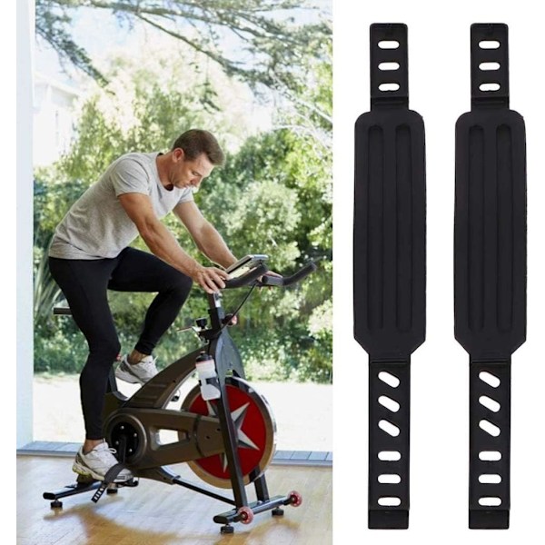 Pedalstropper for treningsykkel, 1 par gummistropper, Universal