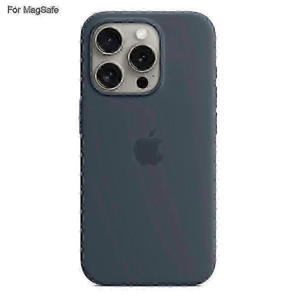 Silikondeksel til iPhone 15 Pro Dark Blue