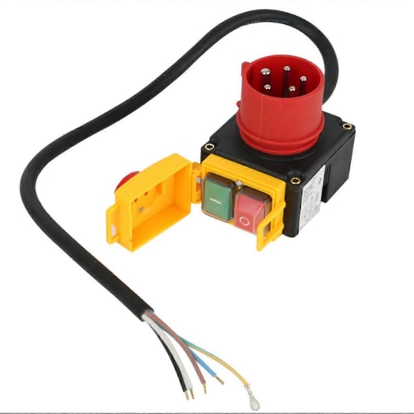 KOA7 Apparatbrytare Maskinbrytare 380/400V 3-fas med kabel och fasvändare inklusive kombination Black  Red