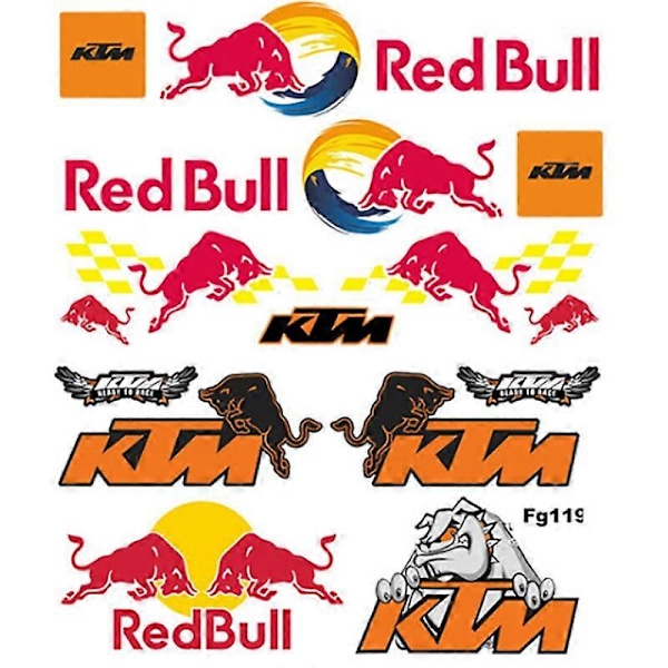 Heijastava tarra, moottoripyörän teippaus Honda HRC Ktm -moottoripyörän polvi- ja säärisuojille FG131
