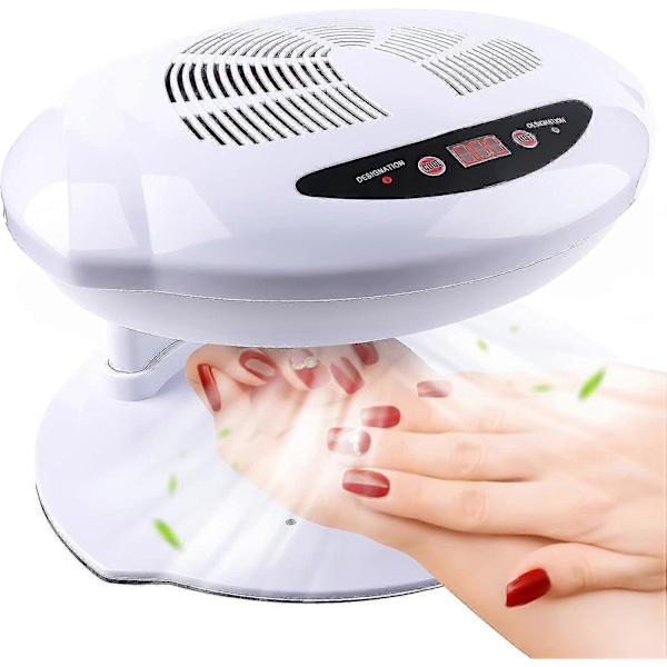 Luftnageltork, 400W Luftnagelfläkt Tork för Nagellack Intelligent Automatisk Sensor Varm & Kall Luft Nagellack Torkfläkt Manikyrverktyg EU Plug