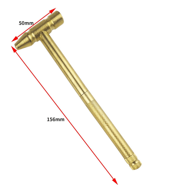 5-i-1 Mikro Mini Multifunktions Kobberhammer, Multifunktionel Hammer Skruetrækker Mini Kobberhammer Gold