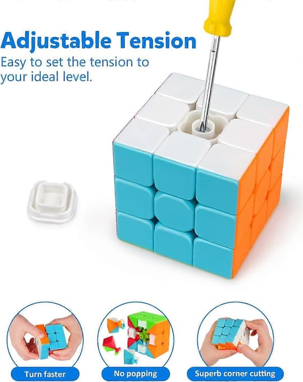 Qiyi Speed Cube Bundle 2x2 3x3 Magic Cube Set Qidi s 2x2 Warrior W 3x3 Tarraton palapelilelupakkaus