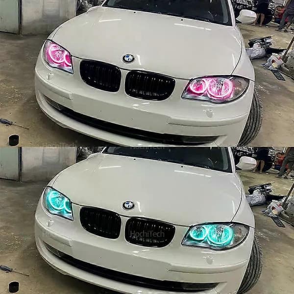 Højkvalitets Forlygte Bomuld Multi-farve RGB LED Angel Eyes Ringe til BMW 1 Serie E81 E82 E87 E88 Halogen Forlygte Tilbehør