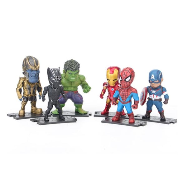 6 Pak Marvel Avengers Heltefigurer 7-8 CM