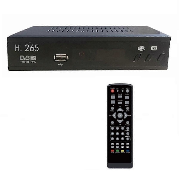 DVB T2 HEVC 265 Digital TV Tuner DVB-T2 265 1080P HD Dekoder USB Terrestrisk TV Mottaker EPG Set Top Box, EU Plugg