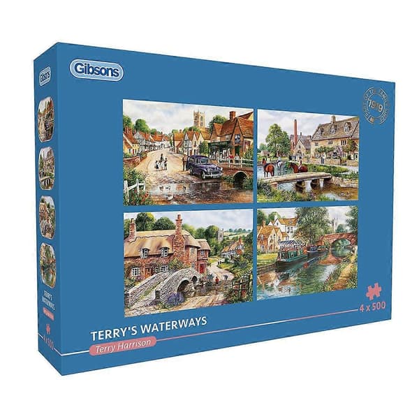 Gibsons Terrys vattenvägar pussel (4 x 500 bitar) 500 Pieces