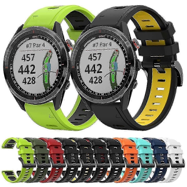 Silikonarmband för Garmin Approach S62 För Garmin Approach S62 Army Green   Black