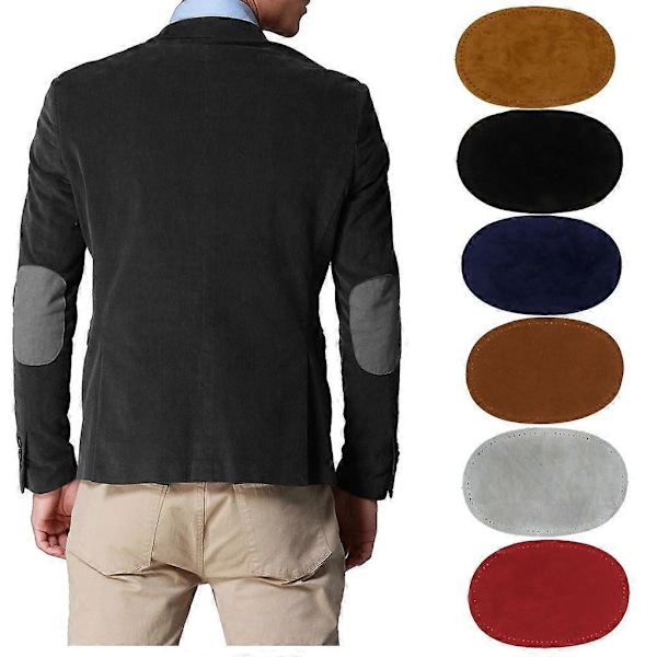 Påsyning Oval Albue/Knæ Lapp Cord Jeans Reparation Håndværk Syning Applikation Kamel