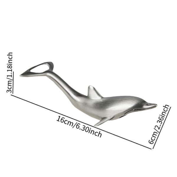 Delfiinin pullonavaaja luova tukeva söpö pullonavaaja klubille, hotelleille, baarille Silver 16cmx6cmx3cm