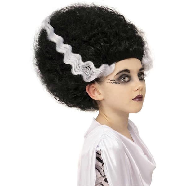 Jenter Bruden av Frankenstein Parykk Black One Size