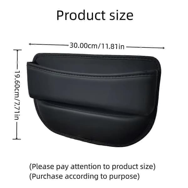 1 stk. Universal Bil Sæde Mellemrum Organizer PU Auto Konsol Side Lomme Sæde Sprække Opbevaringsboks Interiør Tilbehør Black