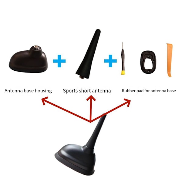 Antennebase Gummibelegg Antennebase Deksel Antennepakning Tetningsring for MINI R55 R56 Black