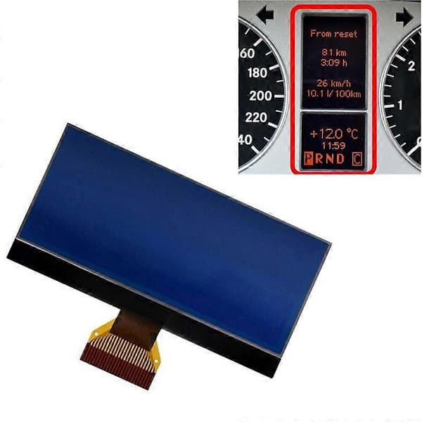 LCD-skærm til bilinstrumentpanel til Klasse W169 W245 2004-2012 speedometer instrumentbrætskærm Blue