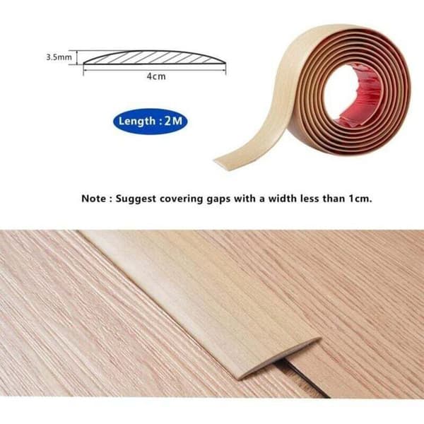 Selvklæbende dørtærskelstrimmel - ZOR® - 2 meter - 4 centimeter - Gul egetræsåre - Holdbart PVC-materiale - Nem installation Red oak